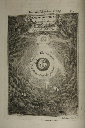 View of "cosmography, or science of the world," 1685, Alain Manesson Mallet, between 1683 and 1719