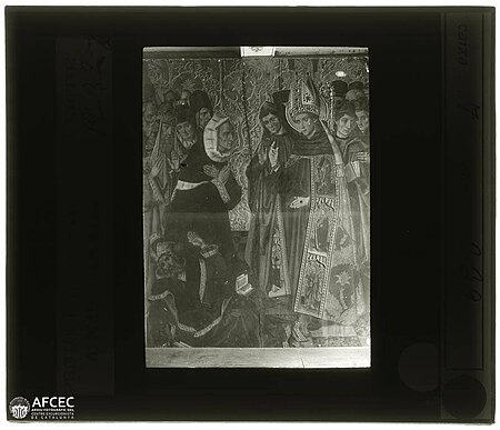 Detail of the Sant Agustí altarpiece in the Sant Agustí convent in Barcelona, Jaume Huguet, Entre 1888 i 1916