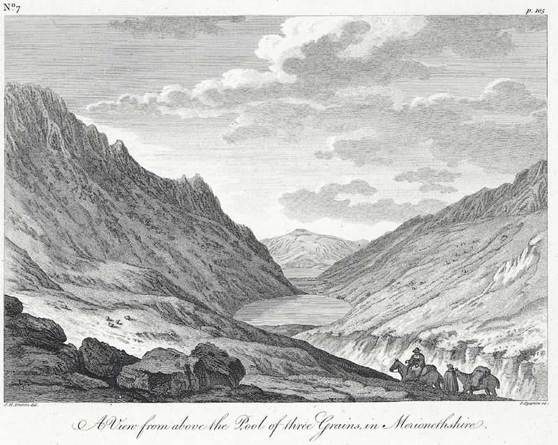 A View from above the Pool of three Grains, in Merionethshire, Samuel Hieronymus Grimm, 1780