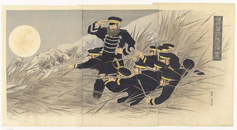 The stupid plan of the Qing soldiers exploded with flying tigers, Mishima Shōsō, Published in 1895