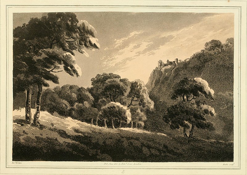 The last work published of the Rev. William Gilpin, M.A., prebendary of Salisbury, and vicar of Boldre, near Lymington - representing the effect of a morning, a noon tide, and an evening sun, in (14577886078), 1810