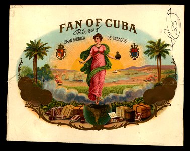 Fan of Cuba. Free illustration for personal and commercial use.