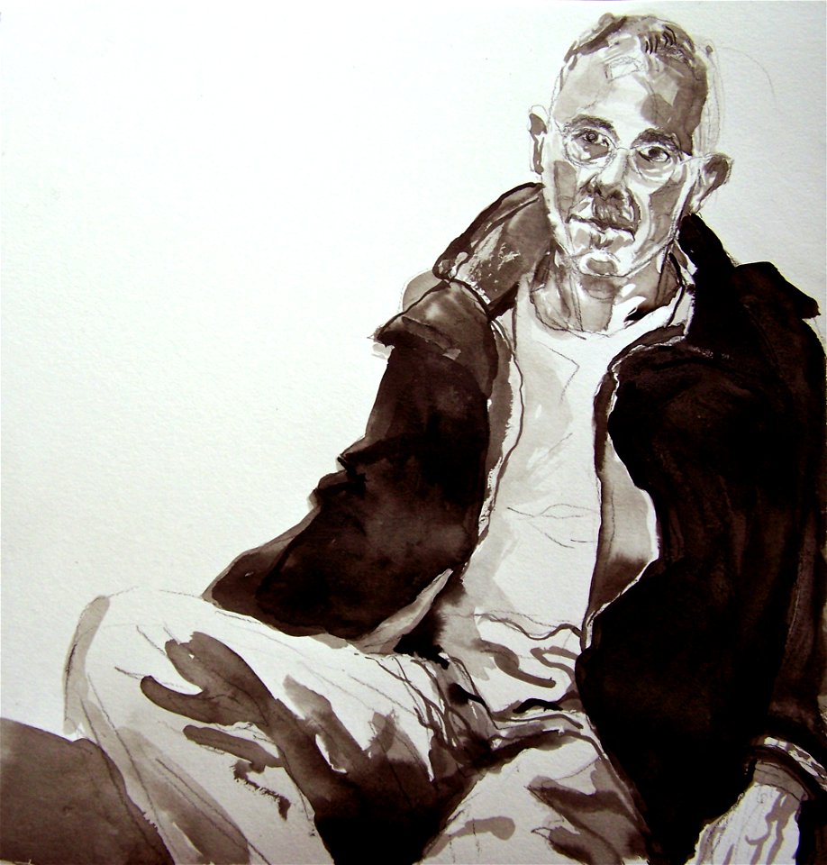 joan ramon  at his exhibition