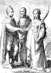 The Christian Marriage (Saenredam 1594). Free illustration for personal and commercial use.
