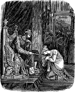 05 Esther 07 v02 Esther approaches Ahasuerus