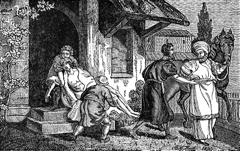 01 Luke 10 v30-37 The Good Samaritan brings the wounded man to an Inn