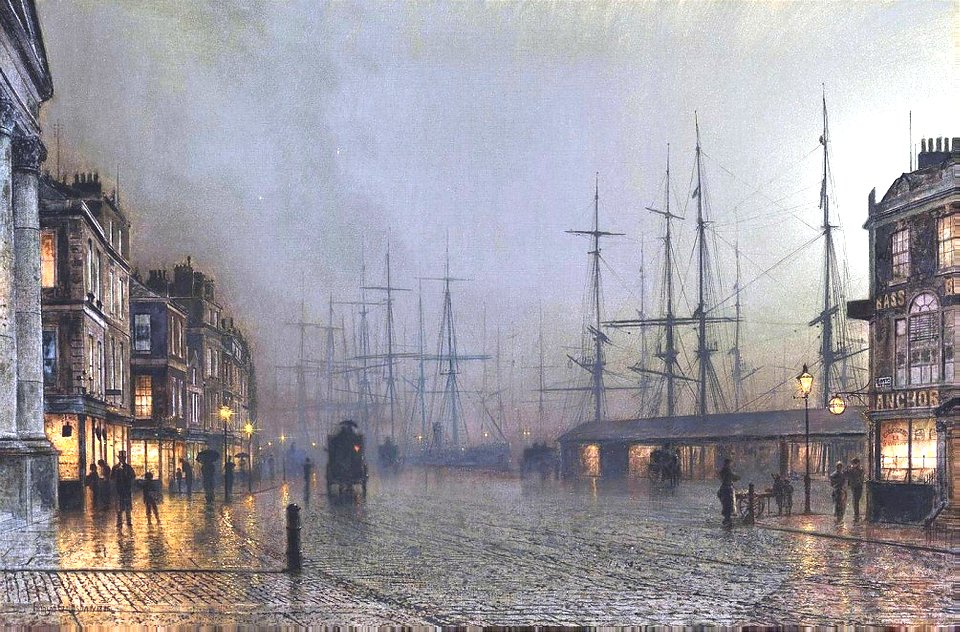 The Broomielaw, Glasgow - John Atkinson Grimshaw