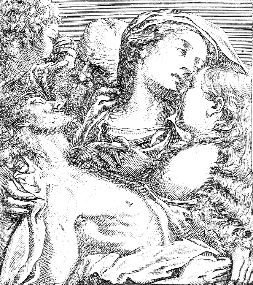 172 The Virgin Mary Holding the Dead Christ (Correggio 16th c)