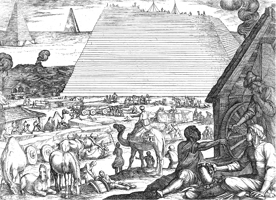The Pyramids in Egypt (Tempesta 1610). Free illustration for personal and commercial use.