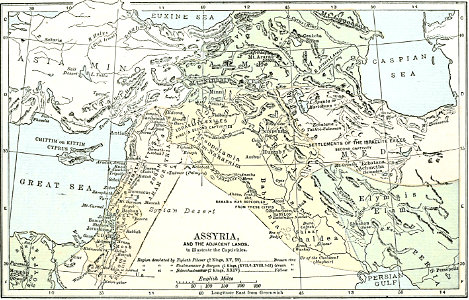 06 Map - Assyria and the adjacent Lands to illustrate the Captivities