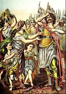 050 Judges 11 v34 Jephthas Vow (color)