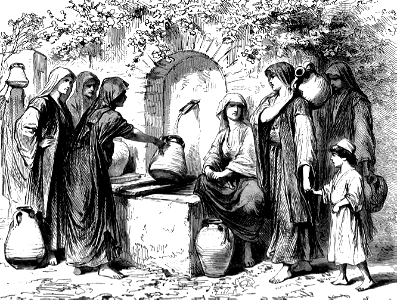01 Mary taking Jesus to the Well in Nazareth