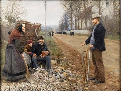 People by a road - Hans Andersen Brendekilde