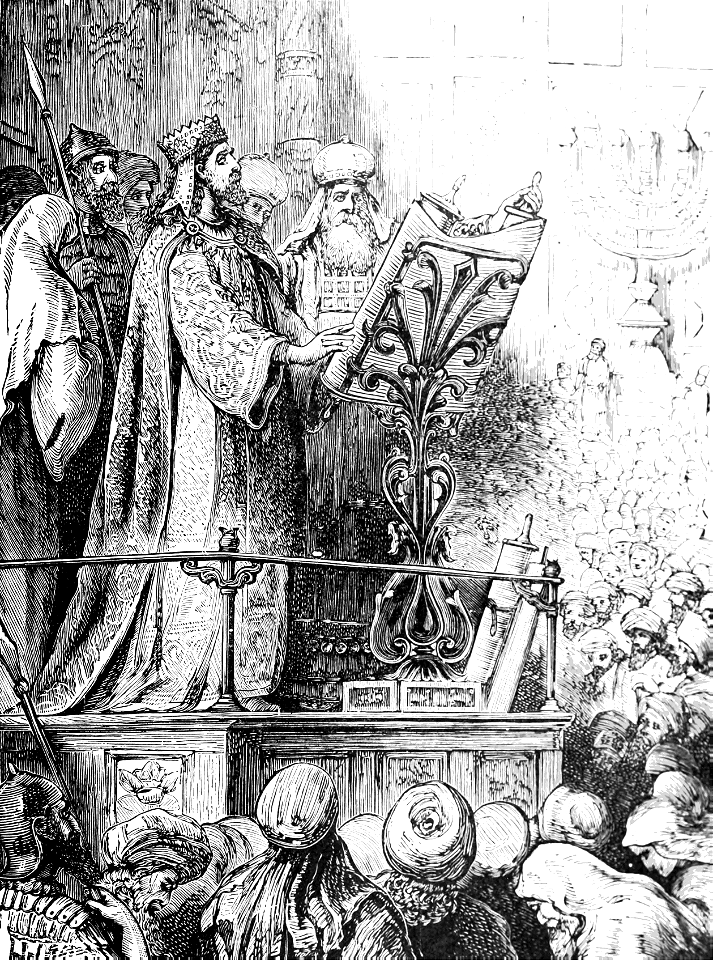21 2 Chronicles 34 v30 - Josiah in the Temple, reading the Law