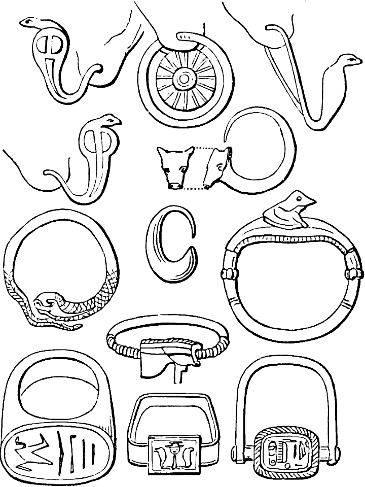 35 Misc - Egyptian Ring and Earring Amulets