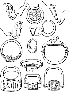 35 Misc - Egyptian Ring and Earring Amulets