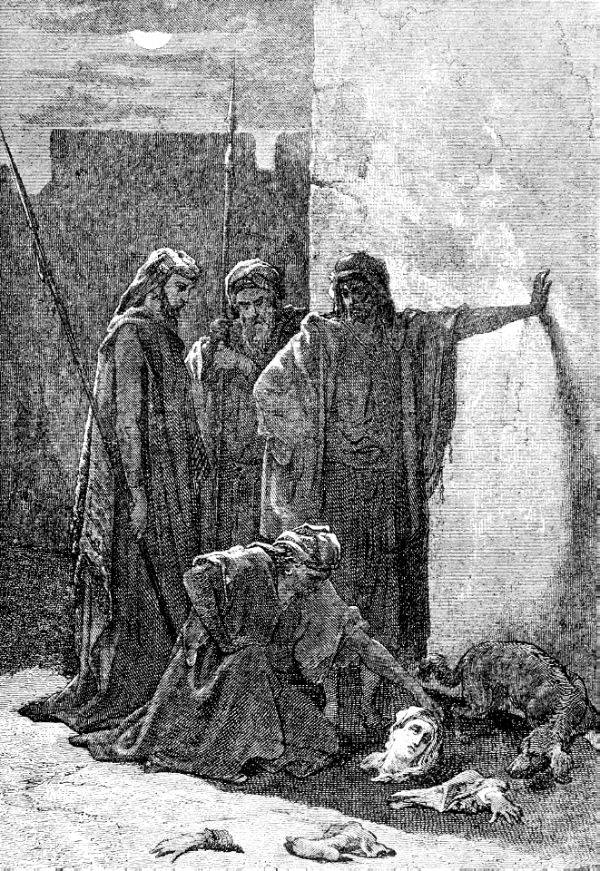 083 2 Kings 09 v35 Jehus men find the remains of Jezebel