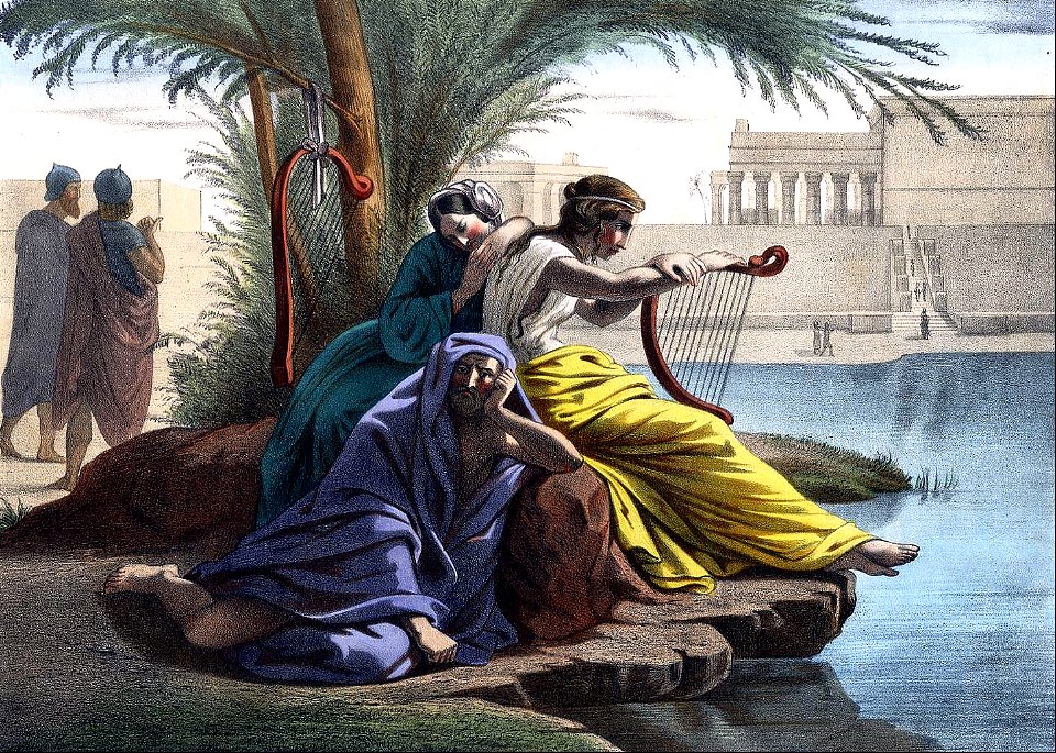 34 The Israelites hang their Harps on the Willow Trees in Babylon
