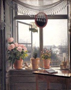 View from the artist's room -  Martinus  Rørbye
