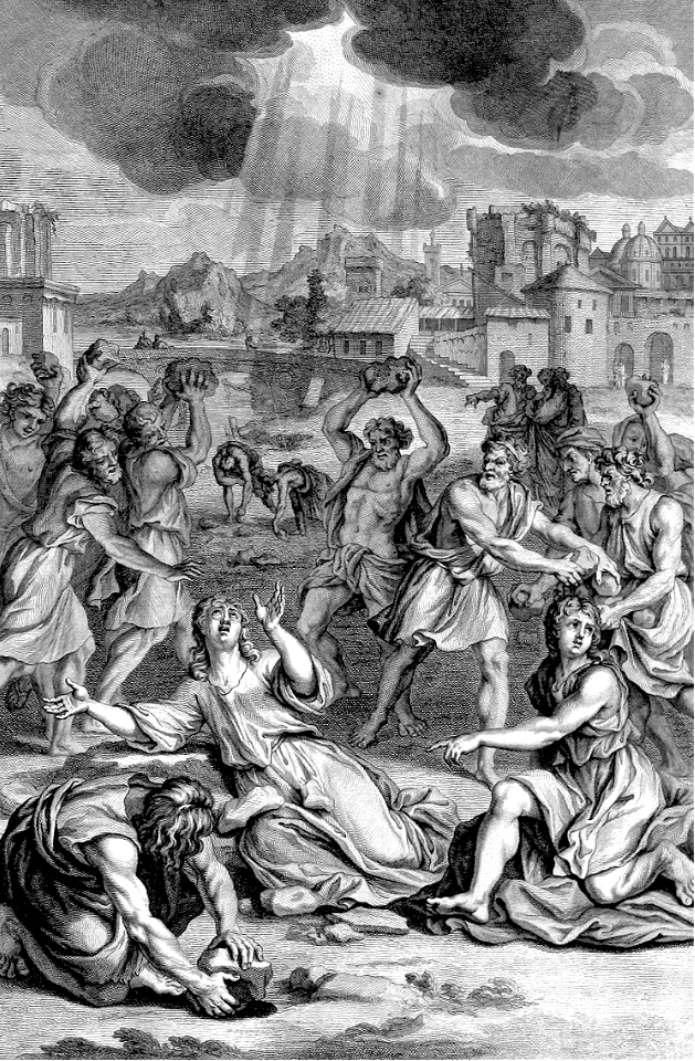 68 Acts 07 v58 Stephen is Stoned