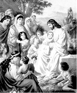 33 Jesus blessing the Children. Free illustration for personal and commercial use.