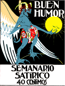 Cover of Buen Humor, Semanario Satírico, 1922.. Free illustration for personal and commercial use.