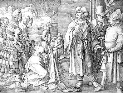 057 Potiphar's Wife Accusing Joseph (van Leyden 1512)