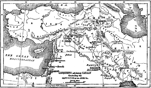 Map - Countries near Canaan during the Captivity of the Jews