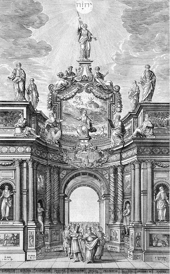 121 Frontispiece with Triumphal Arch with Malachi, Esra, Hosea, etc (Ulrich-Krause 1705)