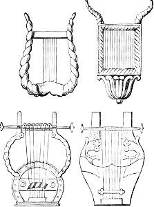 20 Group of Western Lyres. Free illustration for personal and commercial use.
