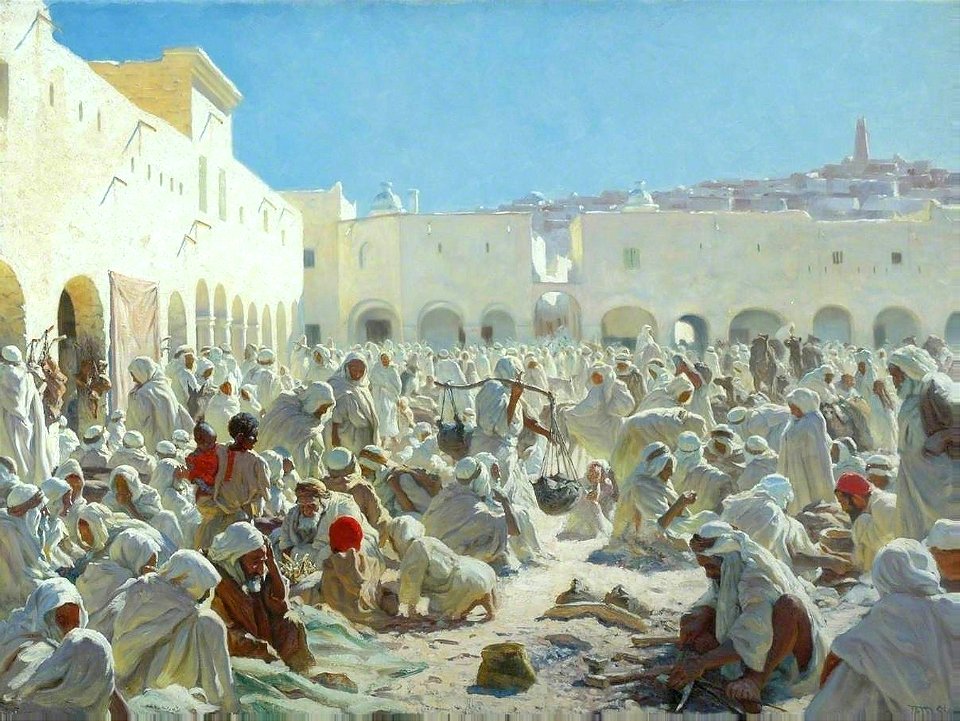The market place. Ghardaia - Thomas Frederick Mason Sheard