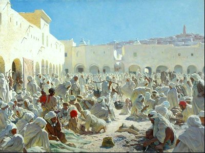 The market place. Ghardaia - Thomas Frederick Mason Sheard