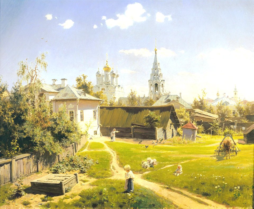 Moscow courtyard - Vasily Polenov