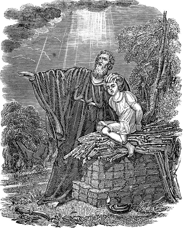 02 Genesis 22 v11-12 Abraham offering up his son Isaac