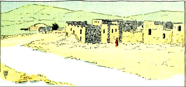 13 Village in Jesus Time (color). Free illustration for personal and commercial use.