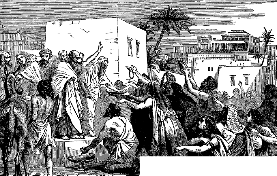 09 Ezra 1 - Offerings given from those remaining to the travellers going to rebuild Jerusalem
