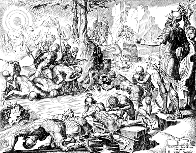 092 Gideon Watching the Way the Soldiers Drink (Heemskerck 1561)