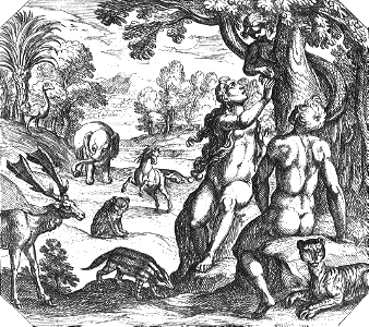 018 The Temptation of Eve (Tempesta 16th c). Free illustration for personal and commercial use.