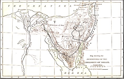 01 Map - Journeyings of the Children of Israel