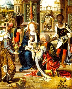 038 The Adoration of the Magi (van Aelst 1530). Free illustration for personal and commercial use.