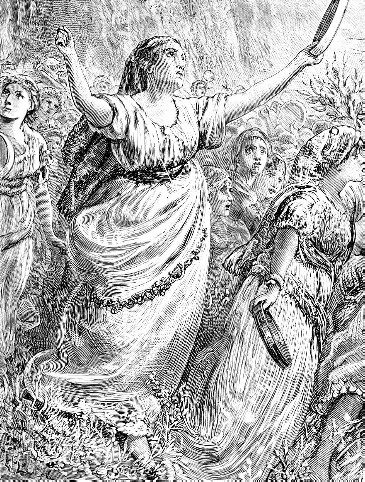 030 Exodus 15 v21 Miriam leads the Women in Song