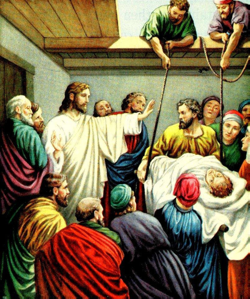 22 The Paralytic let down through the Roof (color)