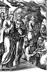 18 Raising Lazarus. Free illustration for personal and commercial use.