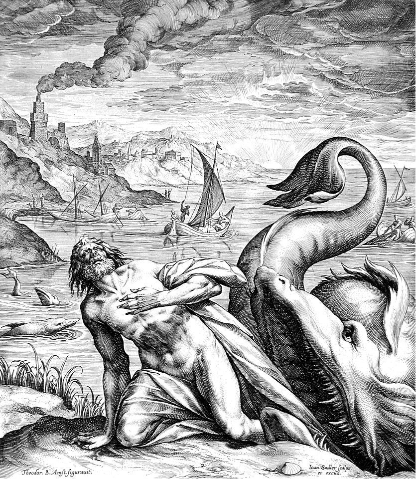 118 Jonah Spat Up by the Whale (Sadeler I 1582)