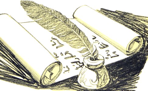 088 Scroll and Quill Pen - Paul writing to the Colossians