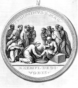 08 Medallion with Our Saviour washing the Disciples Feet
