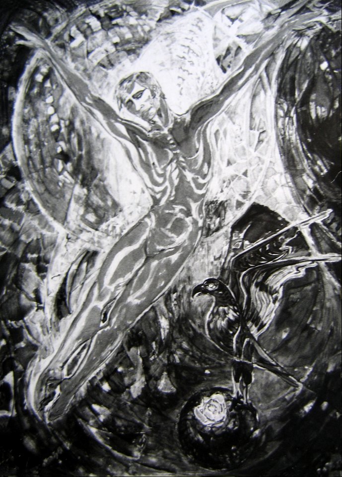 Le Spectre de la Rose Rudolf Nureyev - oil painting 95x110cm 1966
