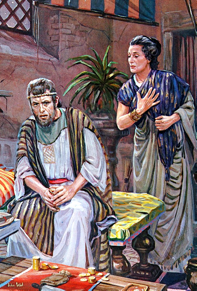012 Ananias and Sapphira scheme to keep back part of the money (color)