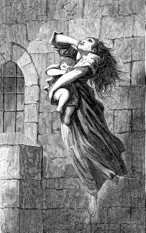 02 Woman and Child leaping to Death (from the persecutions of Antiochus Epiphanes)