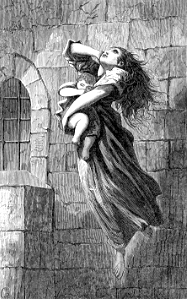 02 Woman and Child leaping to Death (from the persecutions of Antiochus Epiphanes)